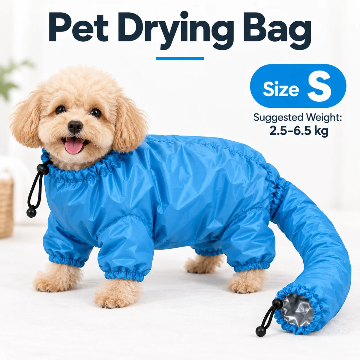 Pet Drying Bag for Dogs Cats Home Grooming Dryer Bag Hair Dryer Cover Fast Drying Anti Flying Fur for Small Medium Large Pets