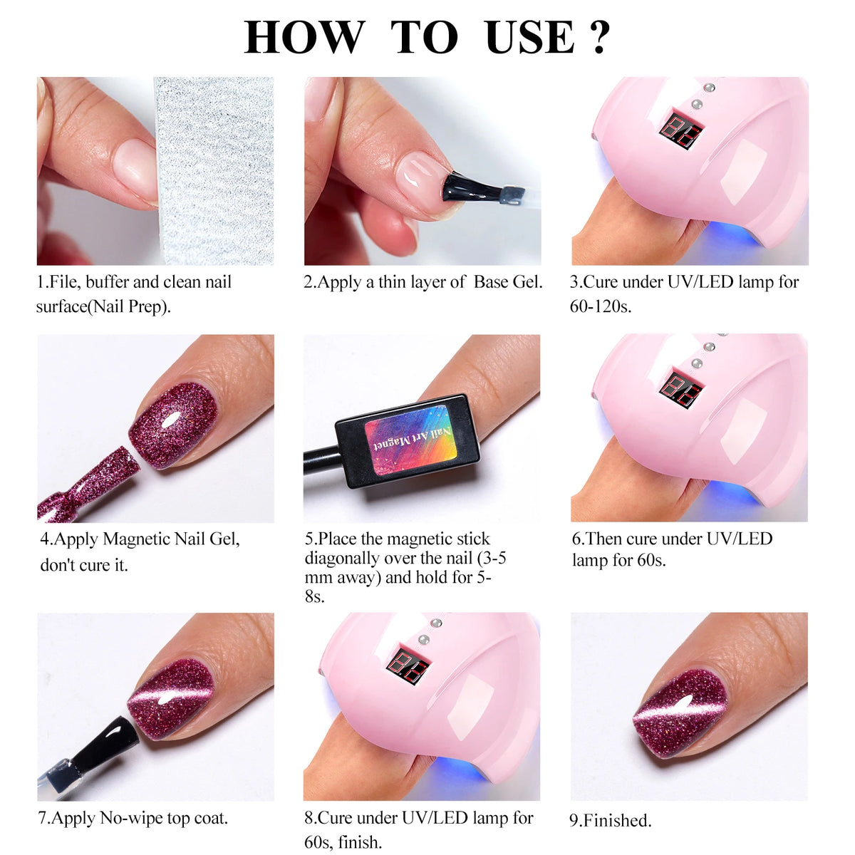 Pink Story Cat Magnetic Gel Nail Polish Nude Pink Gold Light Semi Permanent UV Gel Varnish Soak Off Nail Supplies Manicure DIY