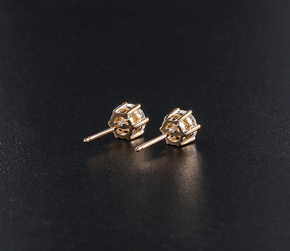 Moissanite Earrings for Women Pass Diamond Test Pen 100%  With Certificate Ear Studs 925 Sterling Silver Fine Jewelry