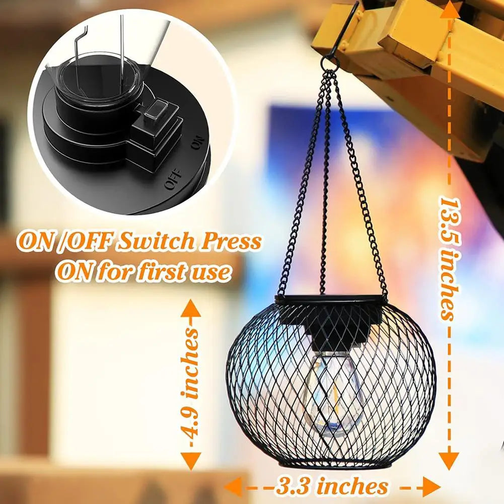 Outdoor Camping Solar Lights for Outside Decorative Solar Lantern Outdoor Hanging Lights Waterproof Solar Lanterns Garden Decor
