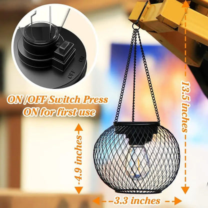 Outdoor Camping Solar Lights for Outside Decorative Solar Lantern Outdoor Hanging Lights Waterproof Solar Lanterns Garden Decor