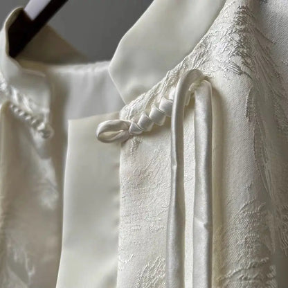 Chinese New Plate Button Vest Jacket 2025 Spring New Jacquard Stand Collar Sleeveless Waistcoat Retro Women Cheongsam Tops