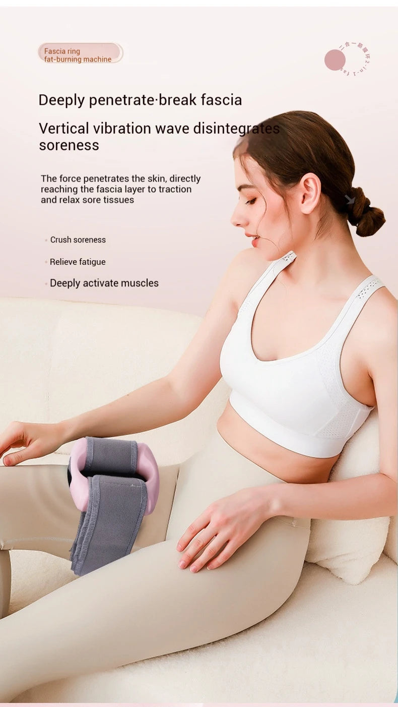 Fascia Ring Vibration Slimming Machine for Slimming Belly & Legs, Muscle Massager, Multi-functional Mini Fascia Gun for Wome