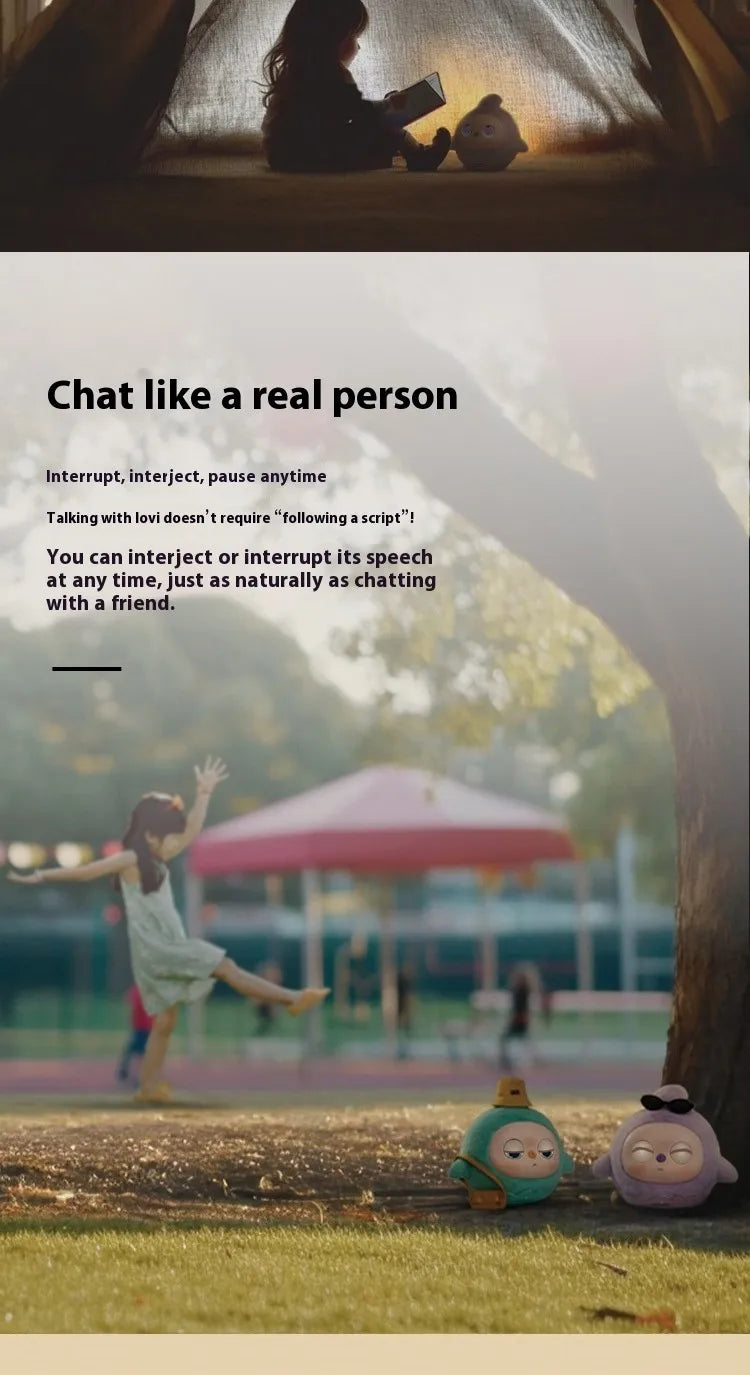 loviPeer Artificial Intelligence AI Bean Bag Deepseek Desktop Robot Conversation Chat Companion Plush Toy