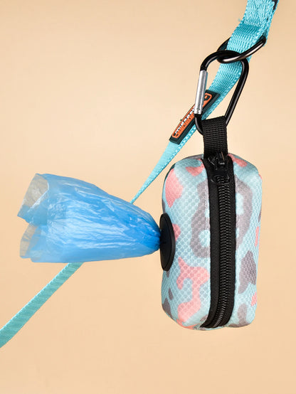 Abstract Designer Print Cute Design Pet Poop Bag Holder Dispenser Without Poop Bag And Leashes Can Attached With Any Dog Leashes