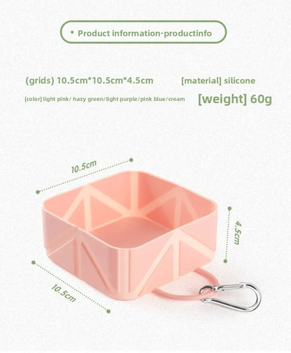 New Cat and Dog Foldable Bowl Silicone Portable Outdoor Drinking Water Dog Food Bowl Cat Bowl Camping Bowl Pet Travel Bowl
