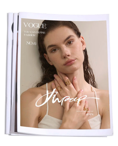 Yhpup Trendy Stainless Steel Metal Flower Adjustable Fashion Finger Ring Rust Proof Attractive Daily Jewelry Accessories Gift