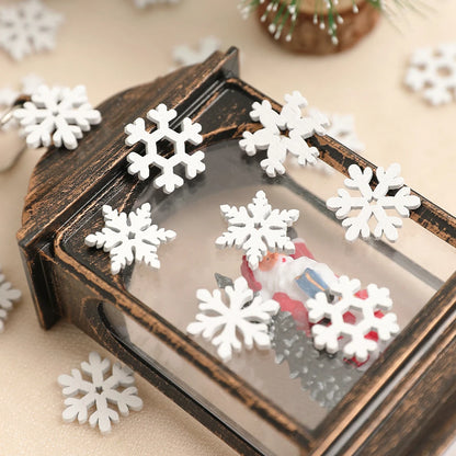 50/100PCS Wooden Snowflakes For Christmas, DIY Ornaments, Home Room Decor, Perfect For Craft Projects And Tree Decoration