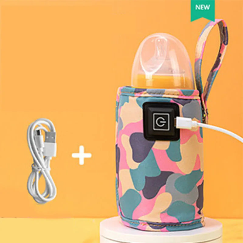 USB Milk Water Warmer Travel Stroller Insulated Bag Baby Nursing Bottle Heater Supplies for Outdoor botella de agua para niños