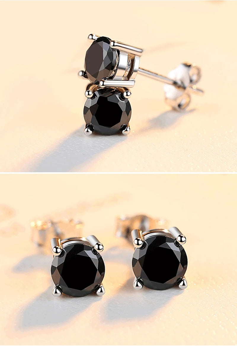 Moissanite Earrings for Women Pass Diamond Test Pen 100%  With Certificate Ear Studs 925 Sterling Silver Fine Jewelry