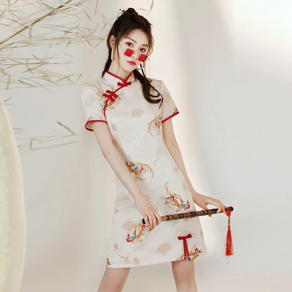 New Arrival Improved Cheongsams Chinese Style Qipao Personality Niche Design Chinese Dress ципао 치파오 Robe Soirée Femme Luxe