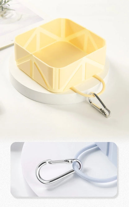 New Cat and Dog Foldable Bowl Silicone Portable Outdoor Drinking Water Dog Food Bowl Cat Bowl Camping Bowl Pet Travel Bowl