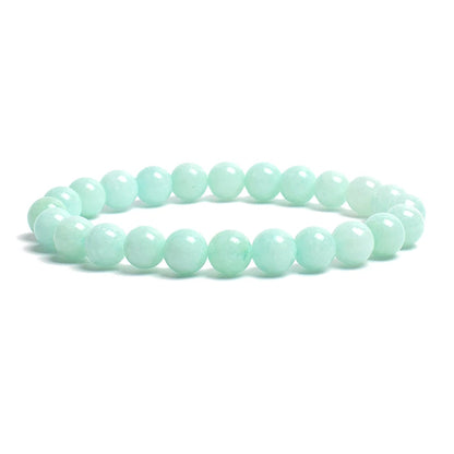 Natural Stone Beads Bracelet For Women Men Amethysts Crystal Quartzs Aquamarines Jades Jewelry Agates Elastic Bangle Bracelets