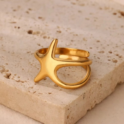 Stainless Steel Zircon Geometric Rings For Women Luxury Evil Eye Gold Color Adjustable Trendy Wedding Aesthetic Jewerly Gift