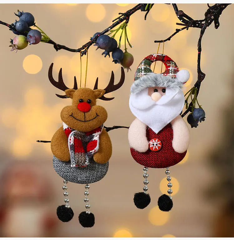 4pcs Christmas Tree Decorations Hanging Christmas Ornaments Set Snowman Decorations Hanging Pendants