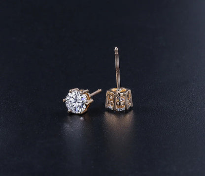 Moissanite Earrings for Women Pass Diamond Test Pen 100%  With Certificate Ear Studs 925 Sterling Silver Fine Jewelry