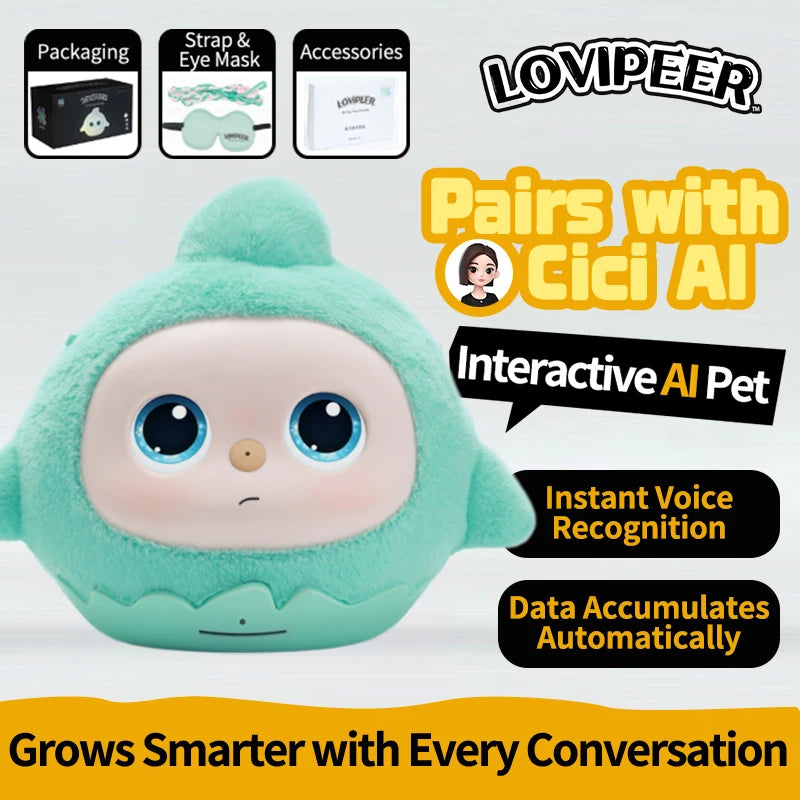 loviPeer Artificial Intelligence AI Bean Bag Deepseek Desktop Robot Conversation Chat Companion Plush Toy