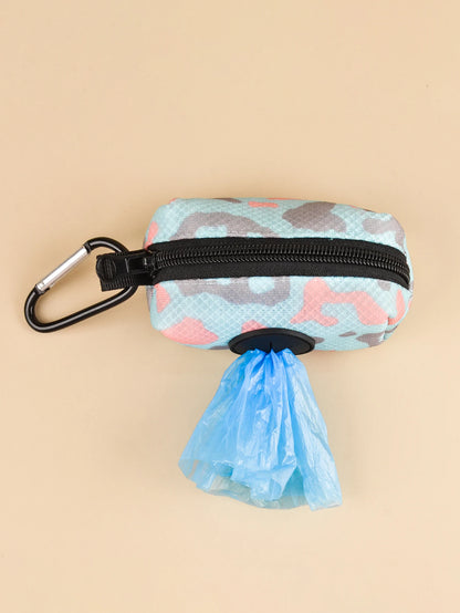 Abstract Designer Print Cute Design Pet Poop Bag Holder Dispenser Without Poop Bag And Leashes Can Attached With Any Dog Leashes