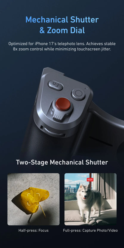 TELESIN Magnetic Master Grip Kit for iPhone 17 Pro ProMax Phone Camera Grip Standard Kit Graphene Cooling Case Handle Holder