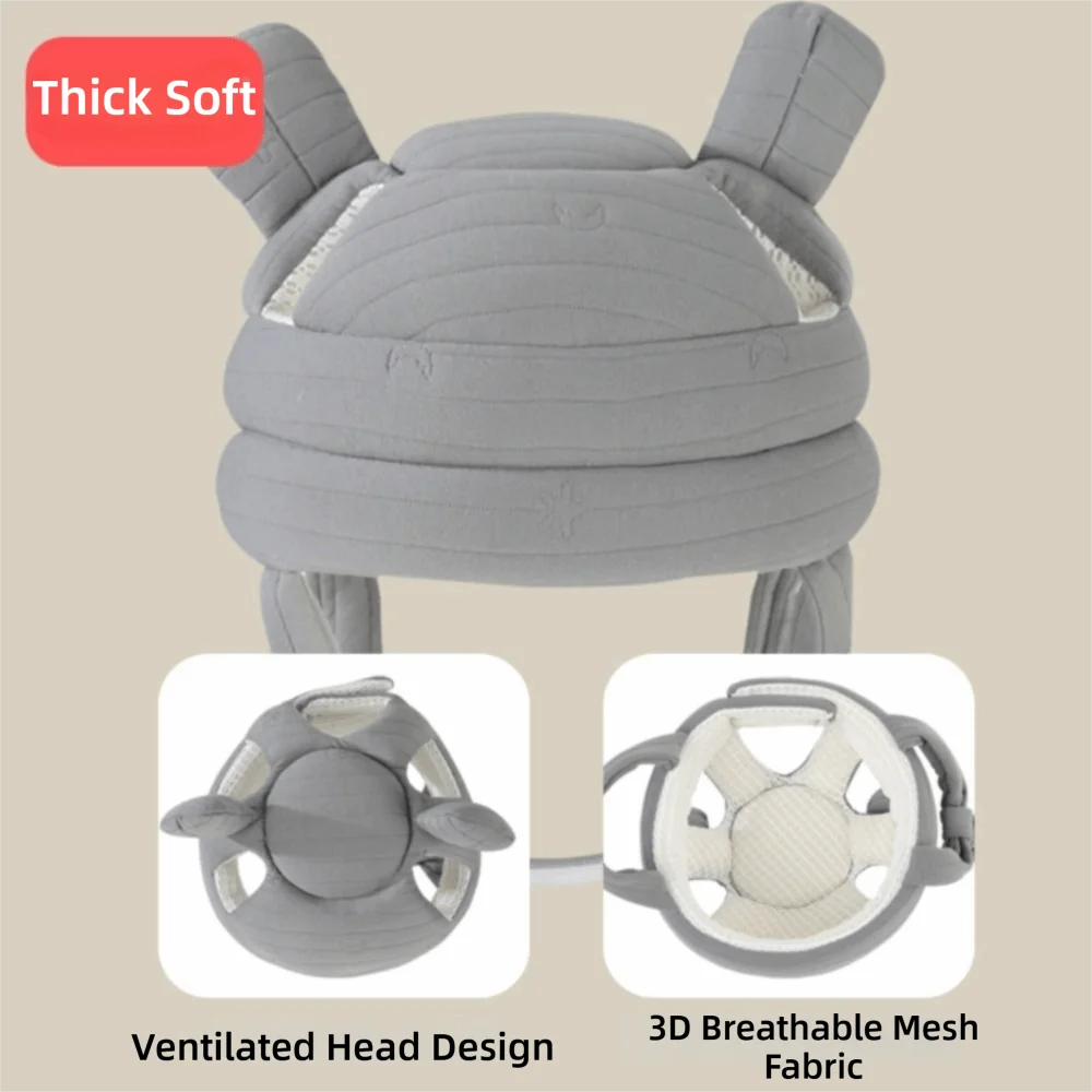 New Anti Fall Walking Protective Hat Anti-collision Breathable Thick Protective Helmet 360 Head Protection Soft Head Protector