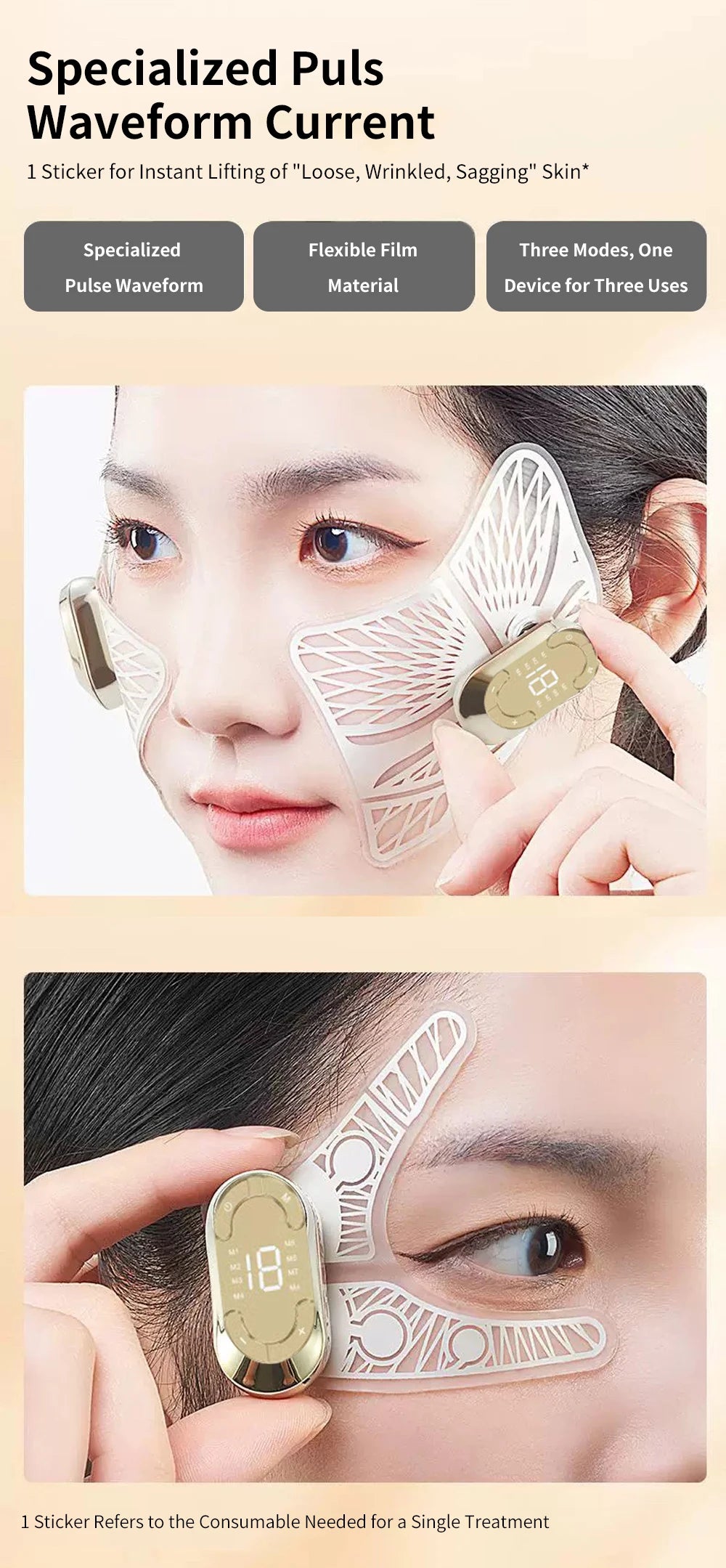 Ems Pulse Microcurrent Eye Care Device Eye Massager To Relieve Fatigue Massage Reduce Dark Circles Eye Swelling Anti-Wrinkle