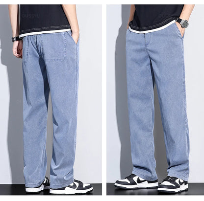 Soft Lyocell Loose Straight Jeans