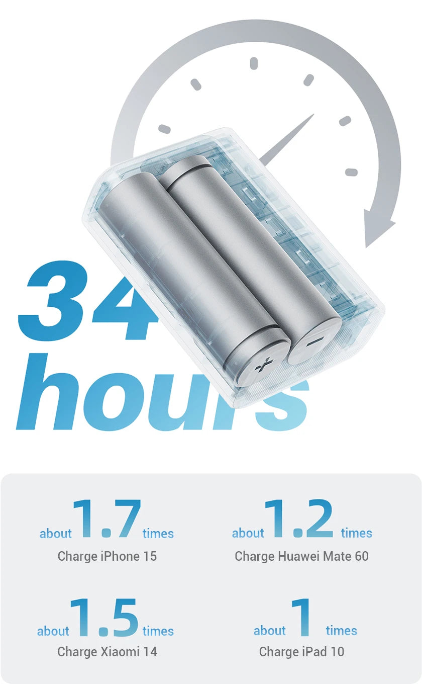 Cuktech Power Bank 10000mAh Pocket Version PB100S USB type C 30W 2-way Fast Charge Mini Powerbank for iPhone 15/14 Xiaomi Huawei