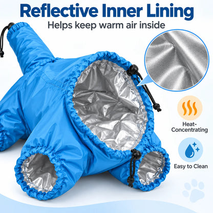 Pet Drying Bag for Dogs Cats Home Grooming Dryer Bag Hair Dryer Cover Fast Drying Anti Flying Fur for Small Medium Large Pets