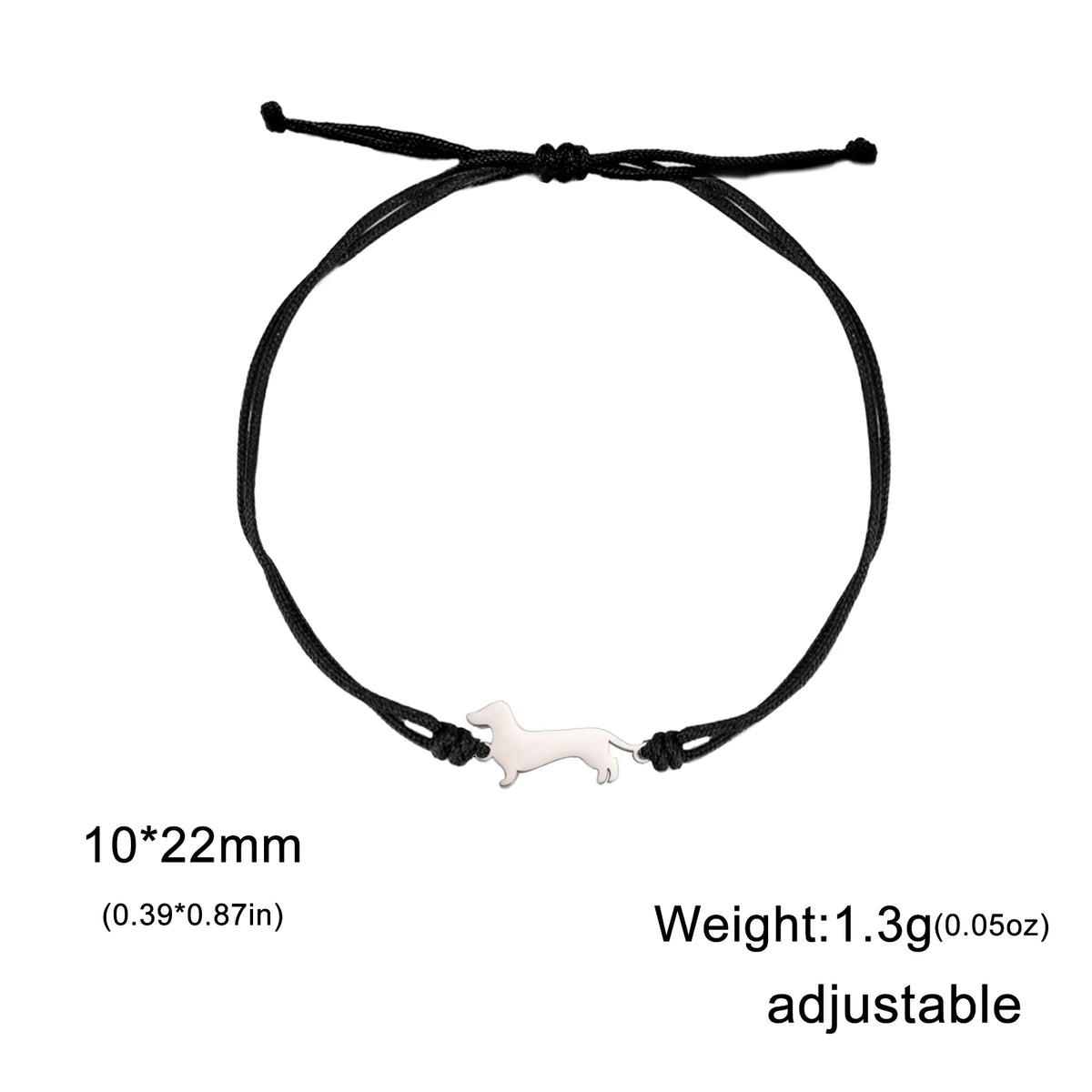 Cute Dachshund Dog Stainless Steel Bracelet for Women's Valentine's Day Commemorative Day Jewelry and Gift Wholesale