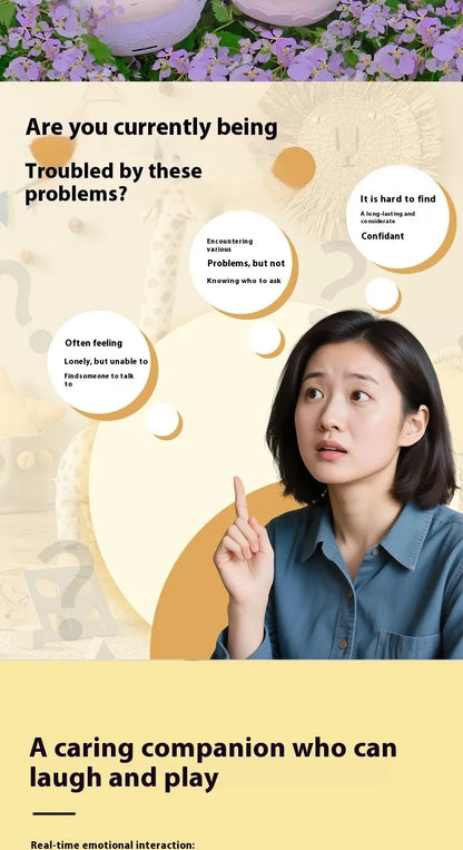 loviPeer Artificial Intelligence AI Bean Bag Deepseek Desktop Robot Conversation Chat Companion Plush Toy