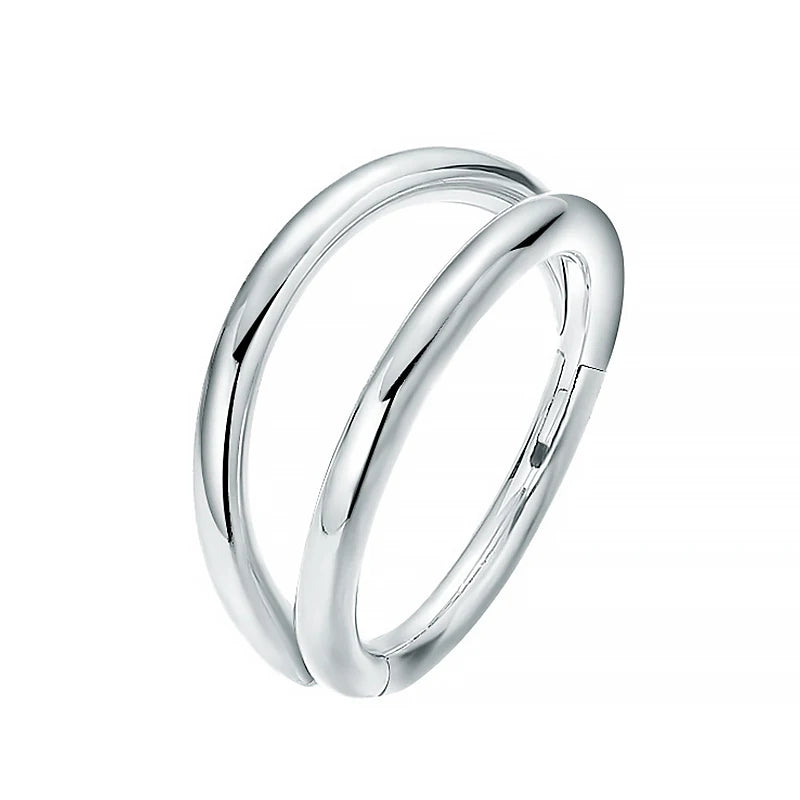 Nose Rings Hoops Double Septum Rings Cartilage Hoop Earring Piercing Nariz Open Stacked Hoop Nose Rings for Women and Men