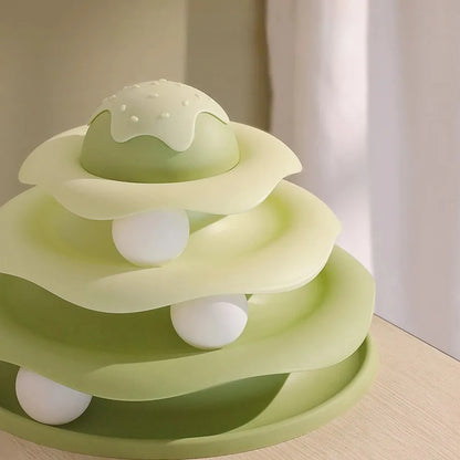 Three-Layer Cat Turntable with Ball Toy