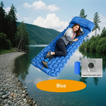 Outdoor Air Mattress, 1-Minute Quick Inflation Lightweight Portable Foldable Moisture-Proof Camping / Hiking / Picnics