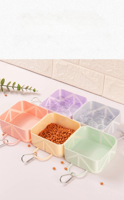 New Cat and Dog Foldable Bowl Silicone Portable Outdoor Drinking Water Dog Food Bowl Cat Bowl Camping Bowl Pet Travel Bowl