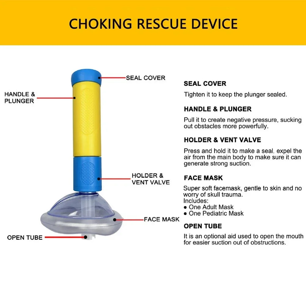 Auto First Aid Choking Rescue Device Travel Home CPR Choking Emergency Device Adult Children Portable Asphyxia Rescue Machine