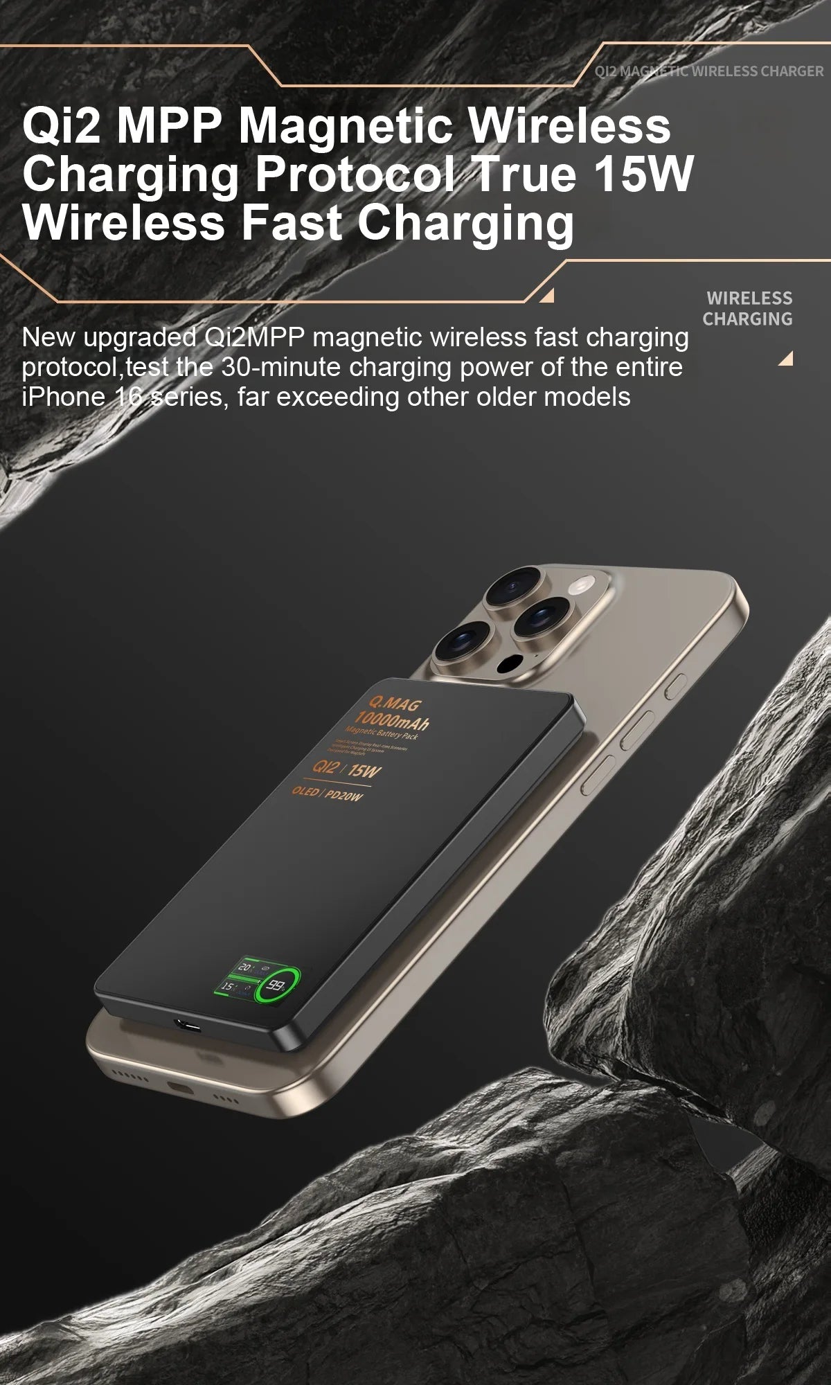 10000mAh Magnetic 3 in 1 Wireless Power Bank 20W USB C Fast Charging External Battery for iPhone 17 16 15 14 Airpods Apple Watch