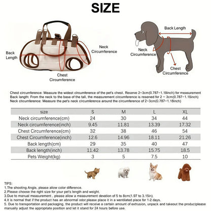 Pets Outdoor Carrying Bag Small Dogs and Medium-sized Cats with Harnesses Clip Adjustable Shoulder Handheld for Hiking Daily Use