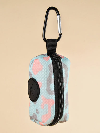 Abstract Designer Print Cute Design Pet Poop Bag Holder Dispenser Without Poop Bag And Leashes Can Attached With Any Dog Leashes