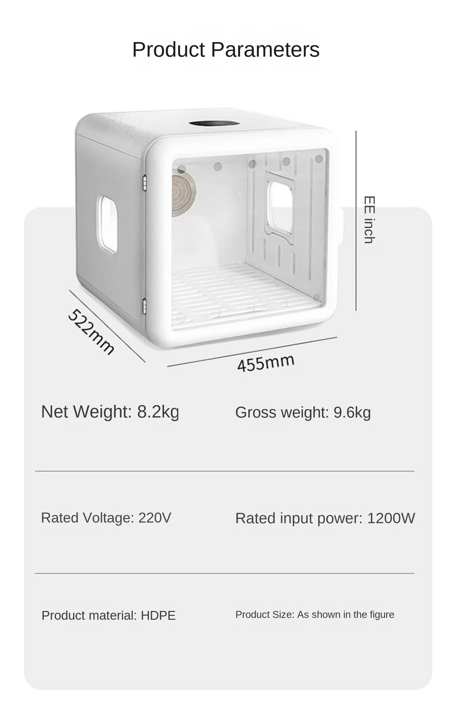 Pet Dryer Dog Hair Dryer Box for Pet Grooming Super Quiet Cat Hair Dryer Capacity Quick Drying Blower 360 Degrees Warm Air