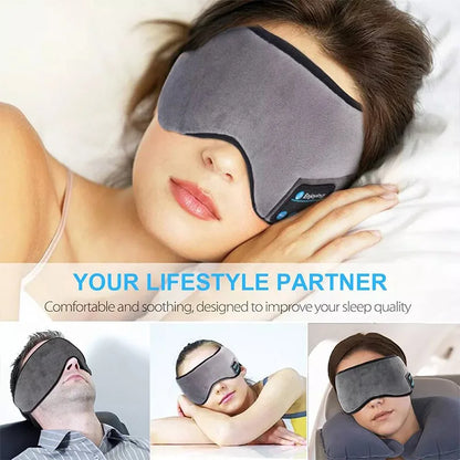 Bluetooth Wireless Headphones Sleeping Eye Mask Earphones Smart Music Sleep Headband Soft Elastic Eye Cover Headset Yoga Travel