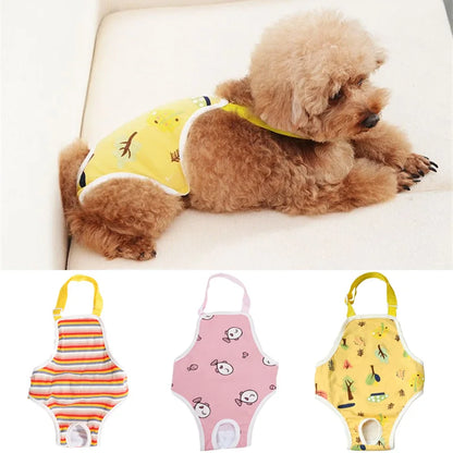 Reusable Female Pet Panties for Small Dogs Physiological Pant with Straps Poodle Schnauzer Underwear Safety Trousers Cat Shorts