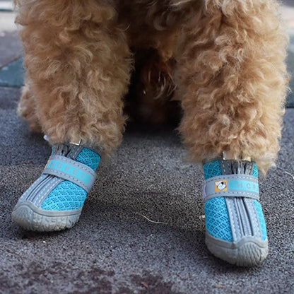 Dog Shoes Non-Slip Soles Thick Plush Protection Paw Pet Shoes Warm For Dog Non-Slip Dog Shoes Breathable Climbing Pets Booties