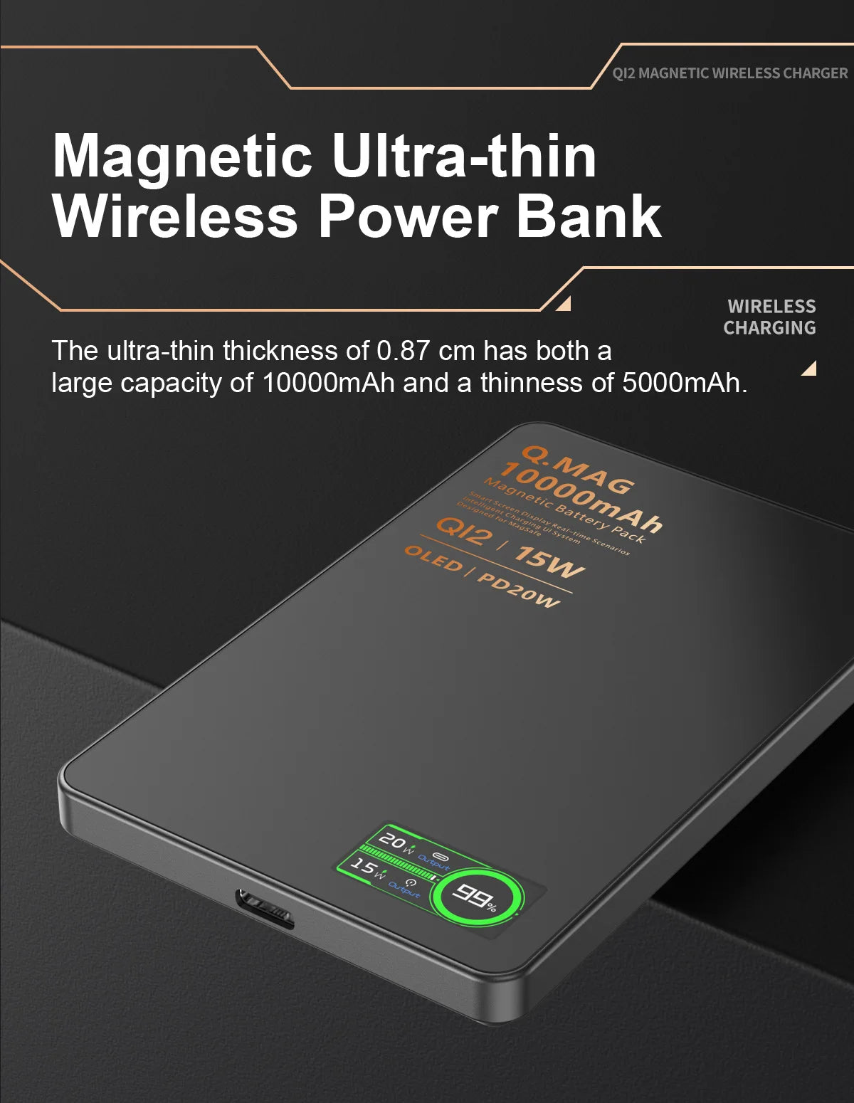 10000mAh Magnetic 3 in 1 Wireless Power Bank 20W USB C Fast Charging External Battery for iPhone 17 16 15 14 Airpods Apple Watch