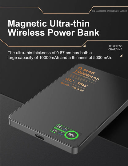 10000mAh Magnetic 3 in 1 Wireless Power Bank 20W USB C Fast Charging External Battery for iPhone 17 16 15 14 Airpods Apple Watch