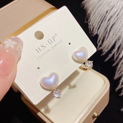 New Trend Simulation Pearl Long Earrings Women's Flower Rhinestone Wedding Pendant Earrings Fashion Korean Jewelry Earrings