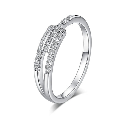 S925 Sterling Silver Moissanite Ring