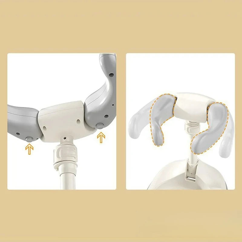 Adjustable Baby Shower Rack - Foldable Anti-Slip Bath Caddy for Infants, Secure Bathtub Organizer with Drainage Holes