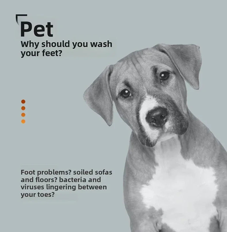 Pet Foot Washing Cup for Cat Dog Clean Grooming Artifact with Soft Silicone Brush Portable Semi Automatic Dogs Cleaning Supplies