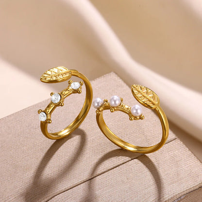 Stainless Steel Flower Open Rings For Women Trend Wedding Heart Jewelry Gold Color Geometric Hollow Ring Daily Accessories Gift