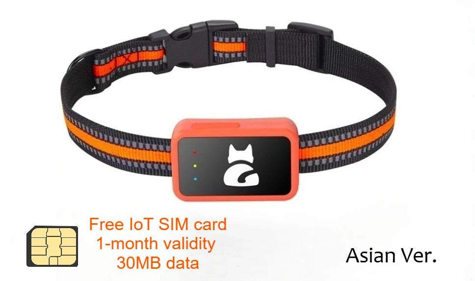 4G GPS Tracker for Dogs and Cats Waterproof Pet Locator with Health Monitor and Step Counter free card